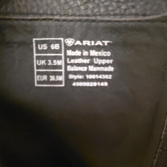 Ariat Black Leather Heeled Boots - Picture 2 of 9